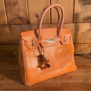 Delicious Orange Birkin Style Bag